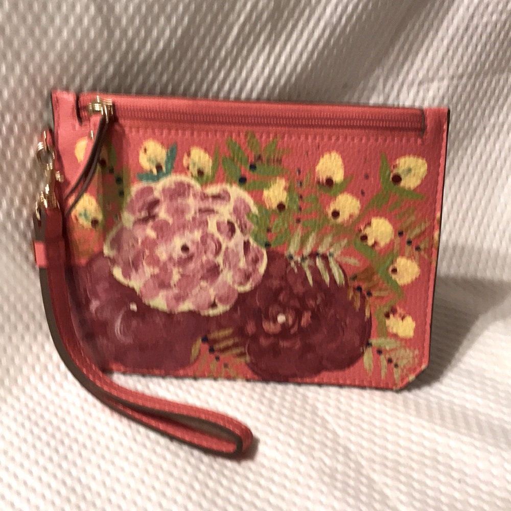 Anne Klein Wristlet Hand Painted with Flowers